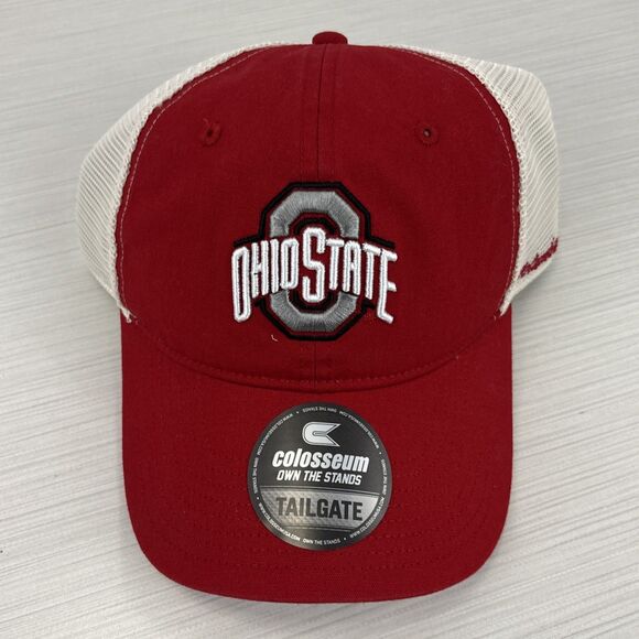 Ohio State Buckeyes Colosseum Tailgate Red SnapBack Trucker Hat Cap NWT - Picture 2 of 9